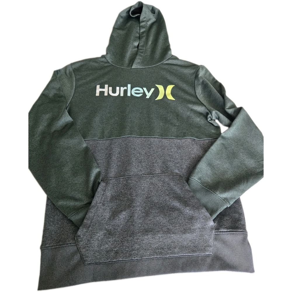 Hurley Kids Pullover Hoodie Shirt H20-Dri Colorblock Pockets - Size XL (18-20)